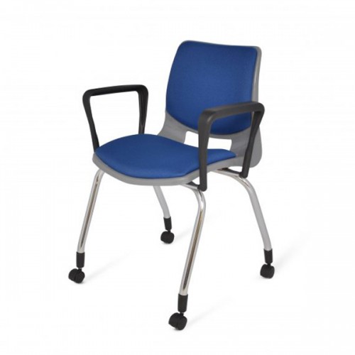 SILLA SECRETARIAL APILABLE BOLD TAPIZADA CON BRAZOS